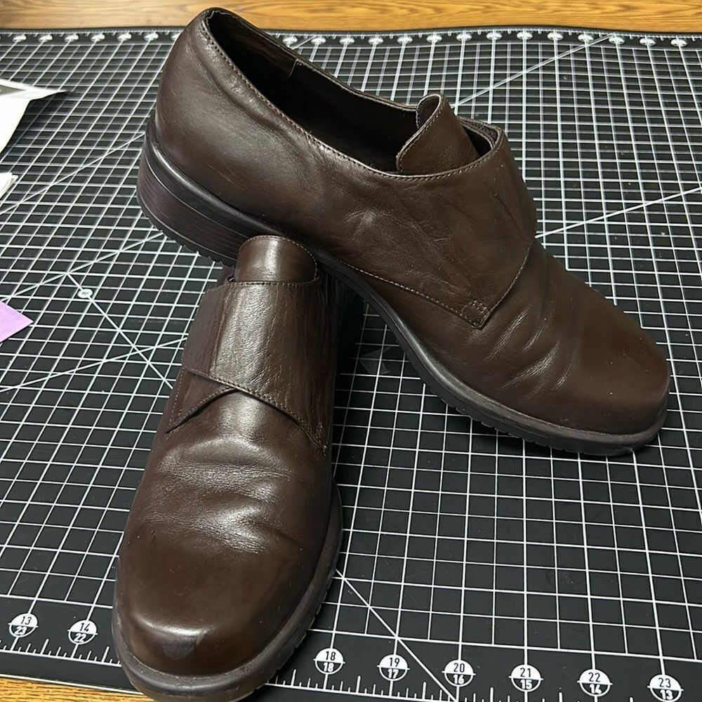 Panama Fine Leather Dark Brown Shoes 9 1/2M